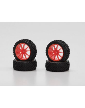 IHTH03KO X-Pattern Tire With Wheel(Orange/Mini In IHTH03KO  - KYOSHO RC